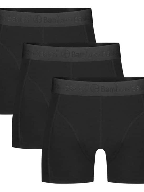 Bamboo basics – 3 pack zwart (ton sur ton)