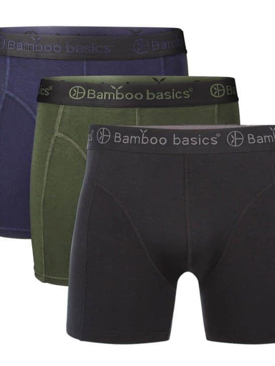 Bamboo basics – 3 pack groen/zwart/blauw