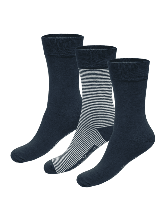 Bamboo basics – 3 pack sokken navy/gestreept