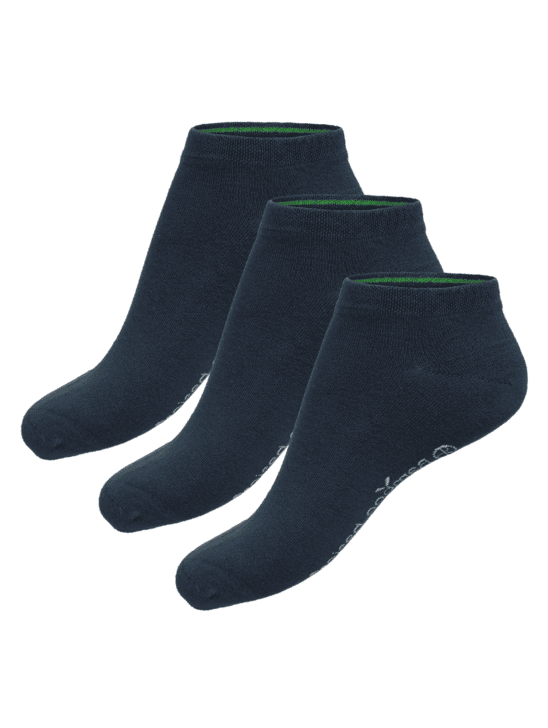 Bamboo basics – 3 pack sneaker sokken navy