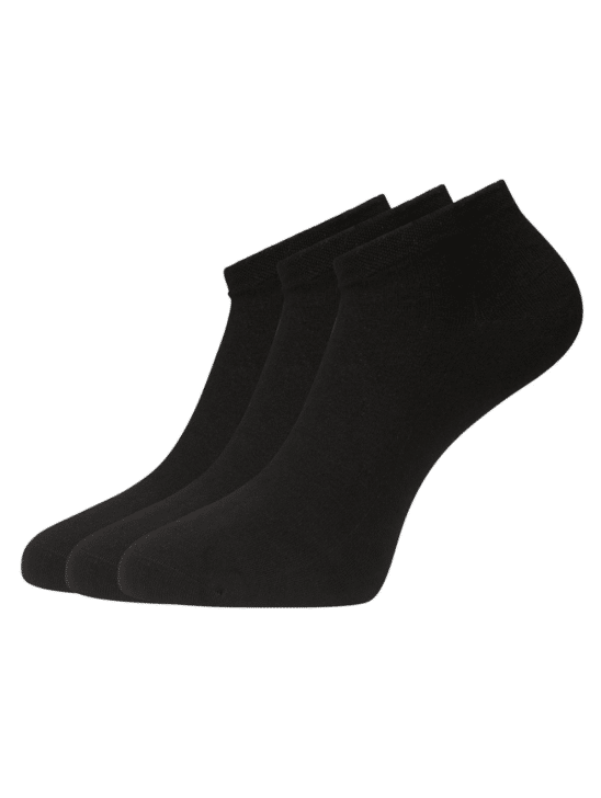 Bamboo basics – 3 pack sneaker sokken zwart