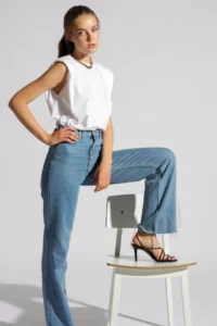 Jeans trends voor dames: wide leg jeans