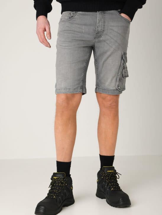 Brams Paris – korte stretch ‘werk’ broek grijs