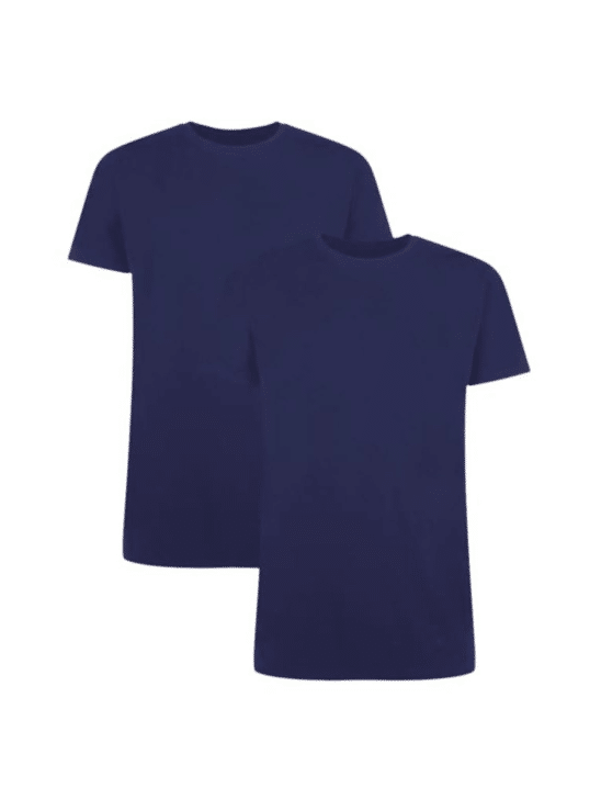 Bamboo basics – 2-pack ronde hals navy